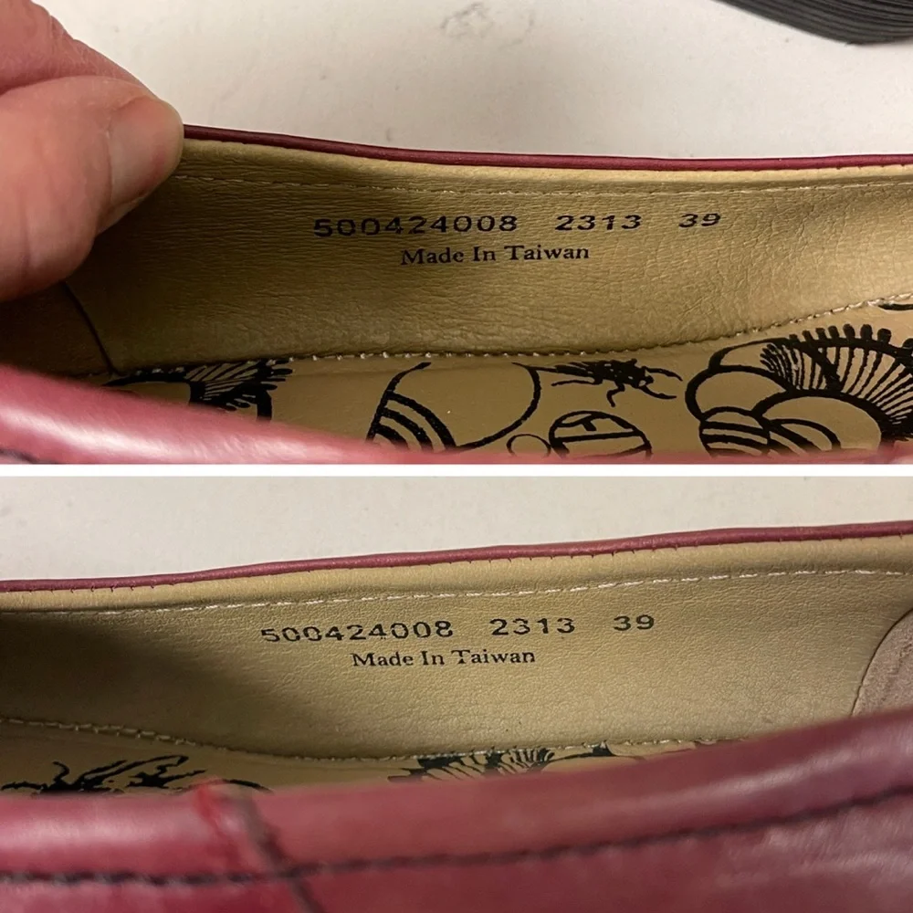 FLY London Women's Wedge Pump Bordeaux Pumps Size Euro 39 US 8 - 8 1/2 approx - Picture 16 of 17